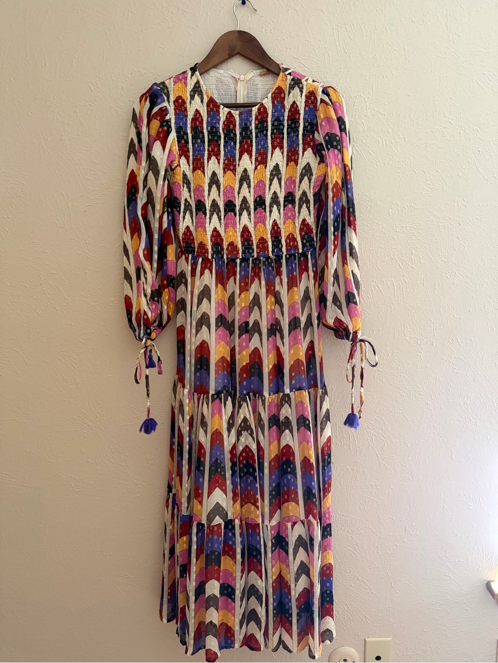 Oliphant Merritt Puff Long Sleeve Maxi Dress – Size Small